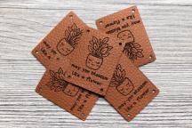 Set de etiquetas de diseño 'Bloom & Flower' by Unikati (Alternativa vegana al cuero (manzana)) - N° de artículo 9131