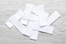 Etiquetas blancas de tela en blanco TEX59 para estampar - N° de artículo 2754