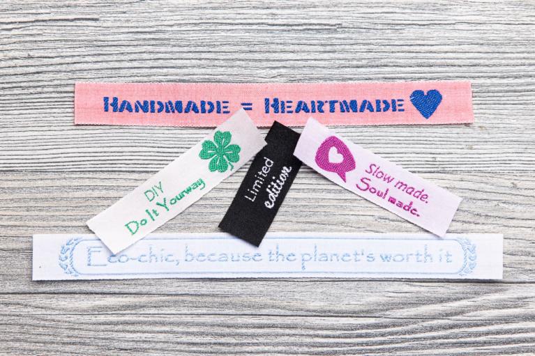 Set de etiquetas textiles \"frases favoritas\" (N° de artículo 8511)