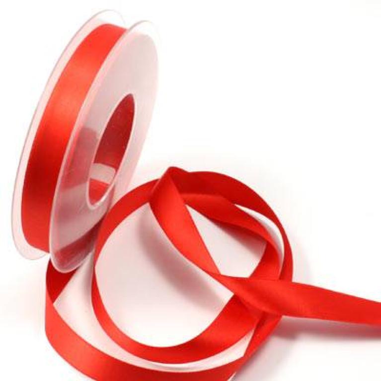 Cinta de regalo/cinta decorativa de un color - rojo (N° de artículo 852)
